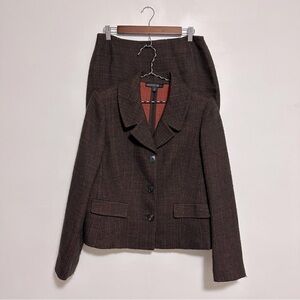 Lafayette 148 Virgin Wool Tweed Suit Skirt Set